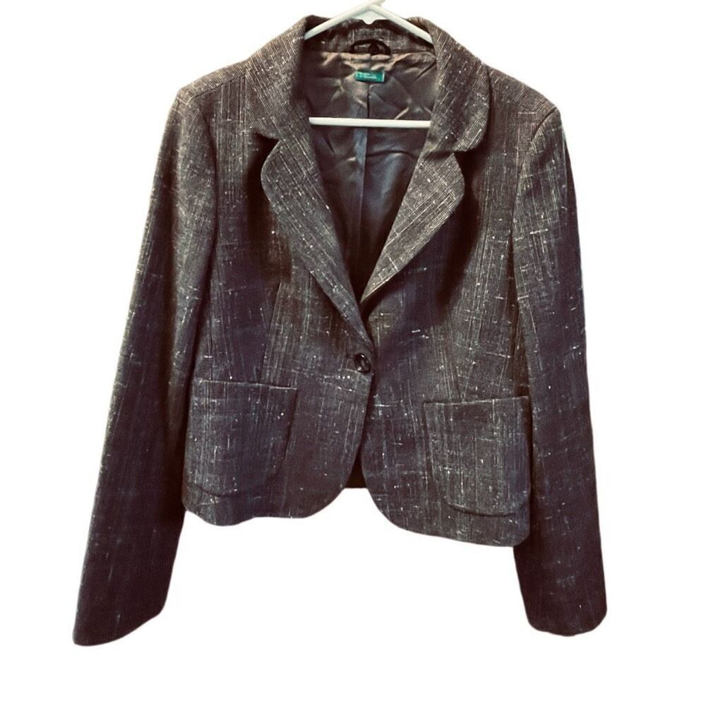 Benetton Italy Brown Tweed jacket size 12 (48)